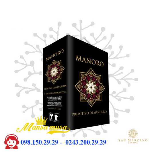 Rượu vang đỏ Manoro BIB 13,5% - 3000ml