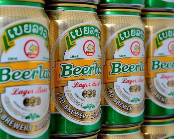 Bia Lào Vàng lon 330 ml (5 %)