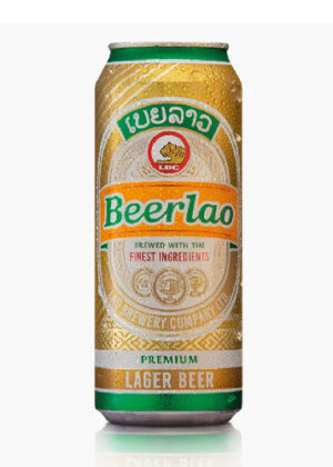 Bia Lào Vàng lon 500 ml (5 %)