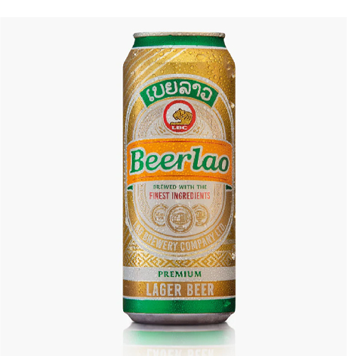 Bia Lào Vàng lon 500 ml (5 %)