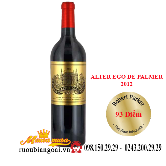 Rượu vang Pháp Alter Ego De Palmer 2012