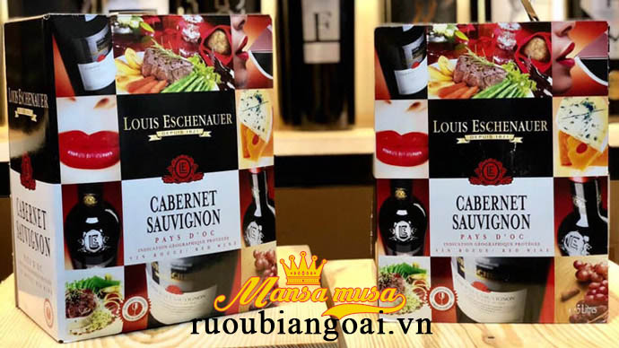 Rượu Vang bịch Louis Eschenauer - Vang Môi (bịch 3L - 5L)