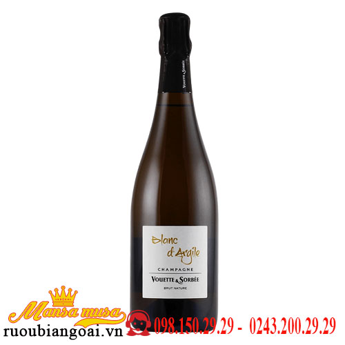 Rượu Vang Nổ Blanc d Argile Champagne Vouette Et Sorbee Extra Brut