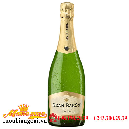 Rượu Champagne Gran Baron Cava Semi Seco