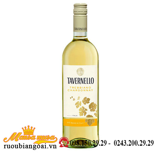 Rượu Vang Ý Tavernello Trebbiano Chardonnay, Rubicone IGT