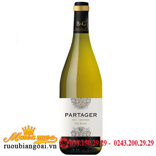 Rượu Vang B&G Partager Blanc VIN Blanc | Rượu Vang Pháp