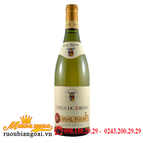 Rượu Vang Vidal Fleury Cotes Du Rhone Blanc 2017 | Rượu Vang Pháp