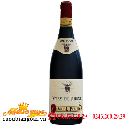 Rượu Vang Vidal Fleury Cotes Du Rhone Rouge 2015 | Rượu Vang Pháp