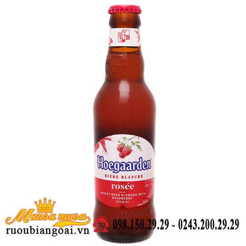 Bia Hoegaarden Rosee 3,3% – Chai 248ml – Thùng 24 Chai