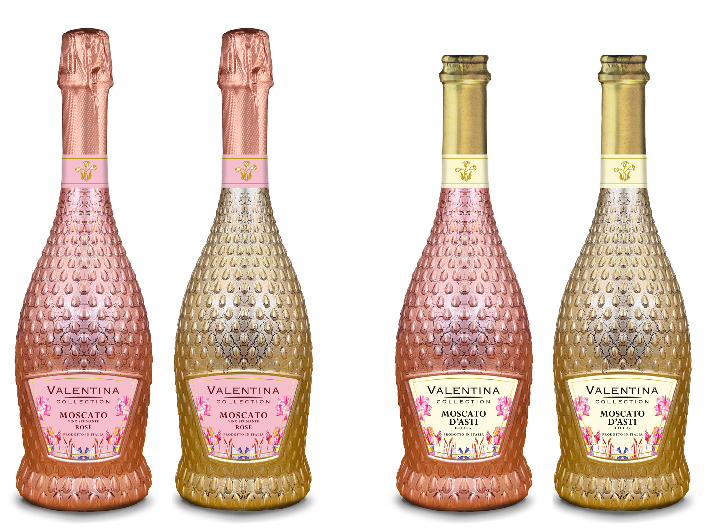 rượu spakling valentine collection moscato rosé gold