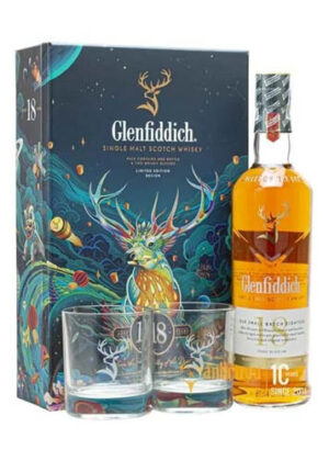 rượu whisky glenfiddich 18 năm - hộp quà tết 2022