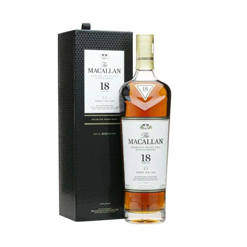 rượu whisky macallan 18 năm - sherry oak 2021