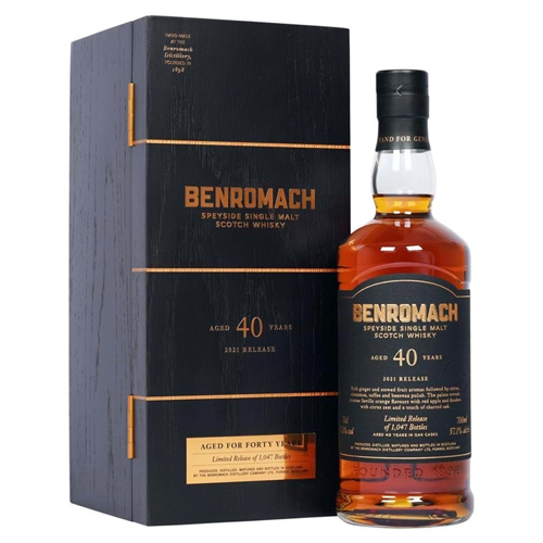 Rượu Whisky Benromach 40 Years Old 2021 Release