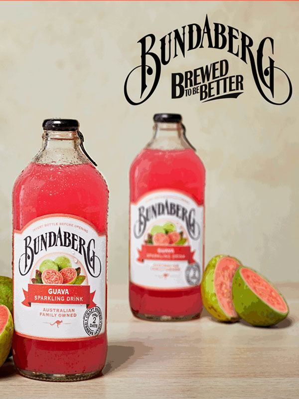 Bundaberg Guava Sparkling Drink (Vị Ổi) 