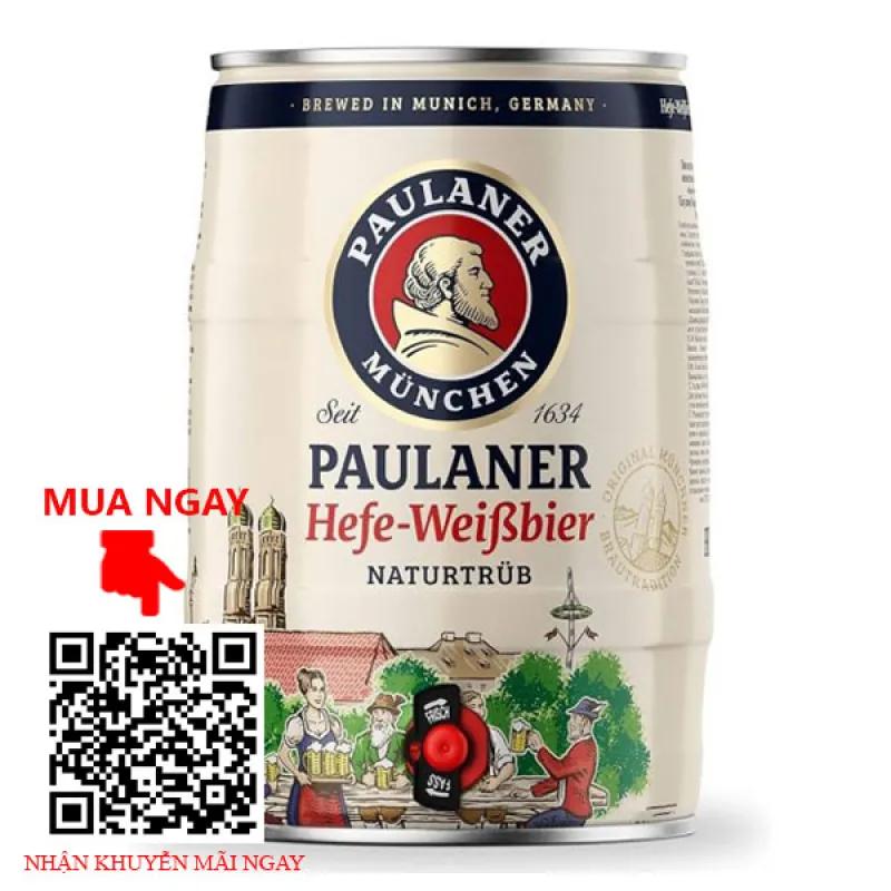 Bia Boom Paulaner Hefe Weissbier 5,5%