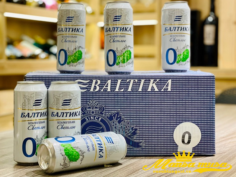bia nga baltika 0% premium lager - lon 450ml 
