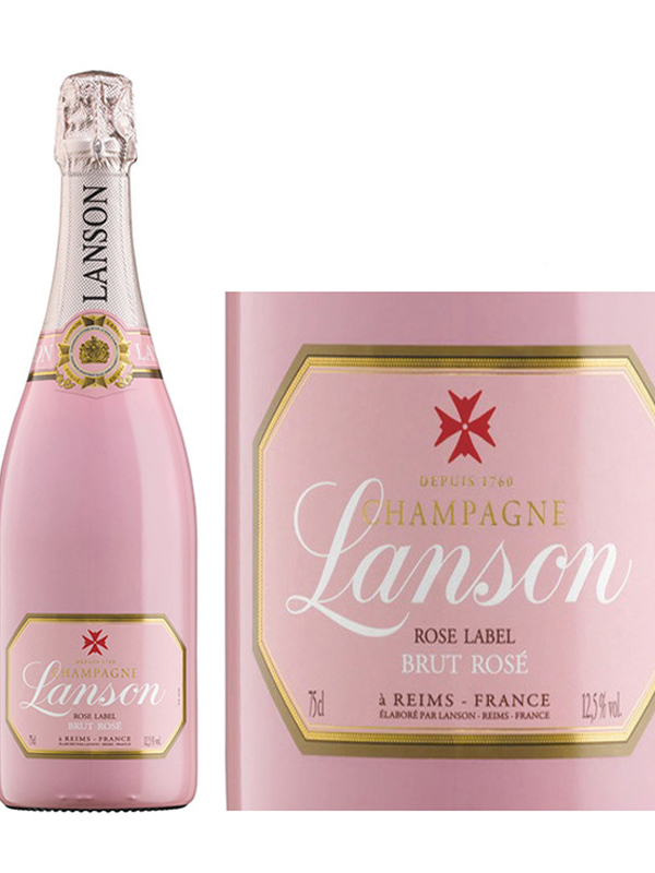 ruou champagne lanson rose label