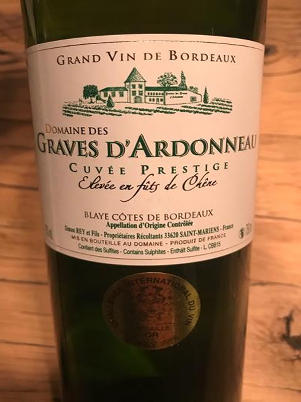 Rượu Vang Domaine Des Graves D’Ardonneau Cuvee Prestige