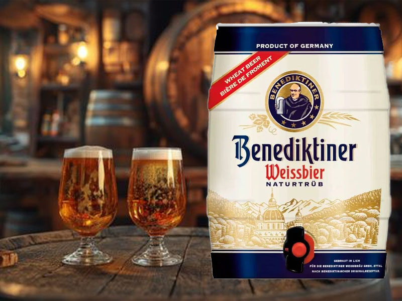 bia đức benediktiner weissbier - boom 5000ml