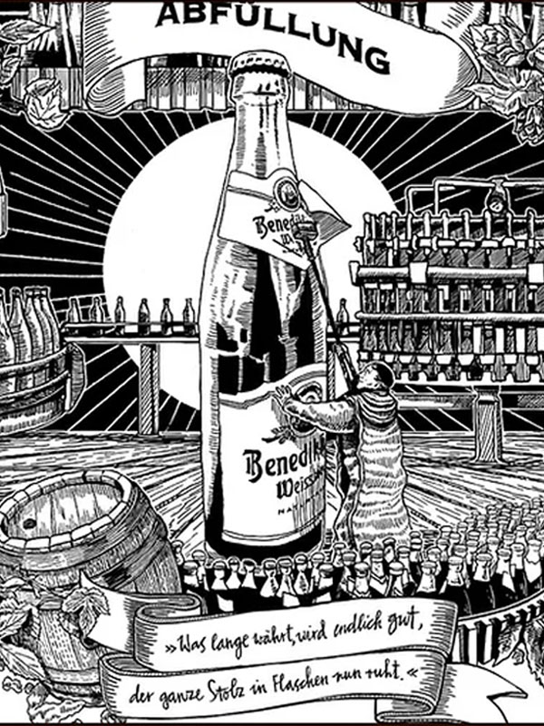 bia đức benediktiner weissbier - lon 500ml