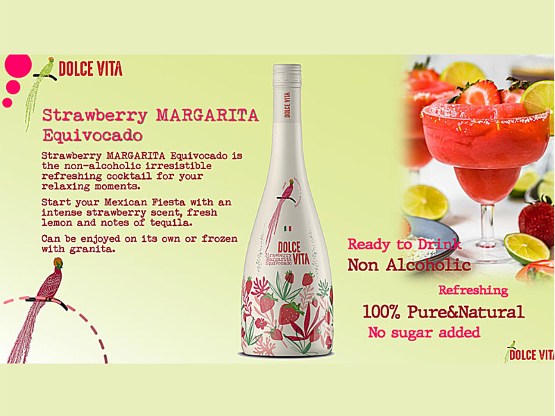 rượu cocktail dolce vita strawberry margarita equivocado 0%