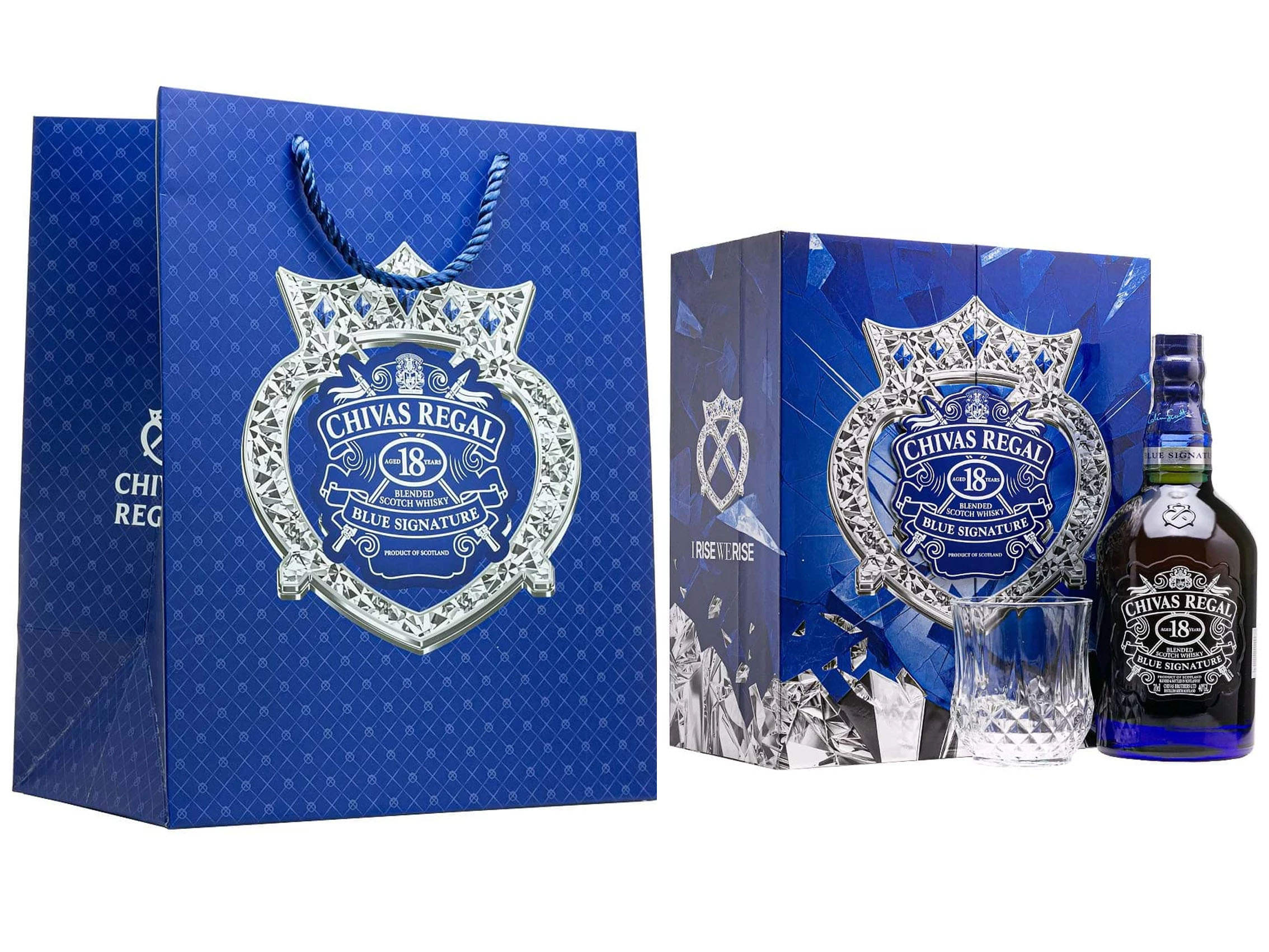 rượu whisky chivas 18 năm blue