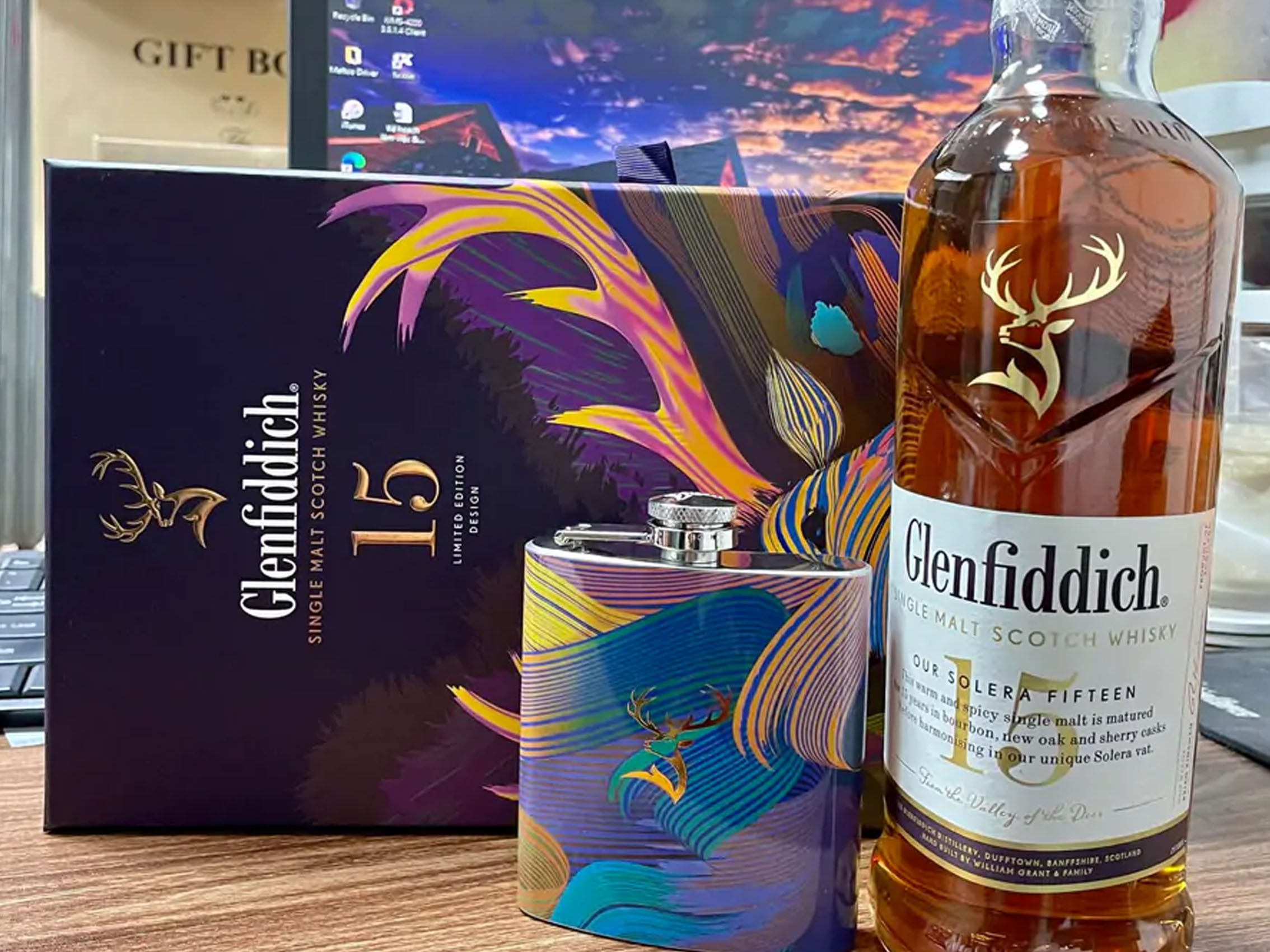 rượu glenfiddich 15 năm - hip flask