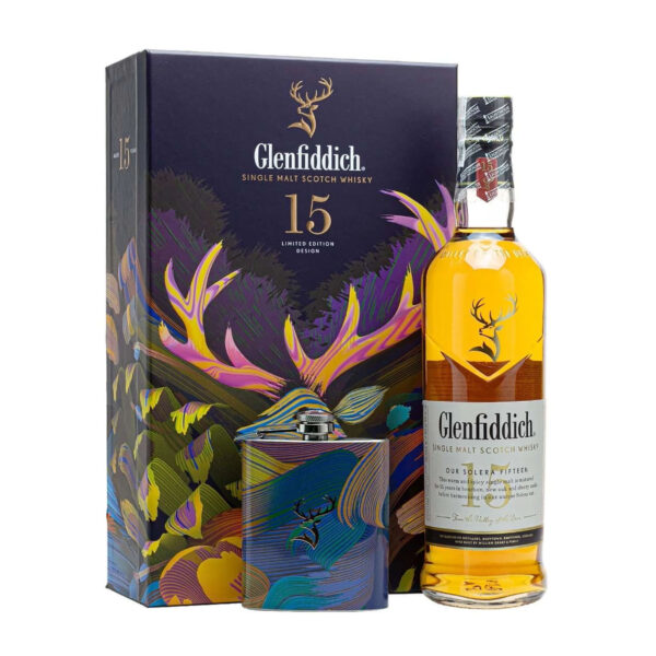 ruou glenfiddich 15 nam hip flask