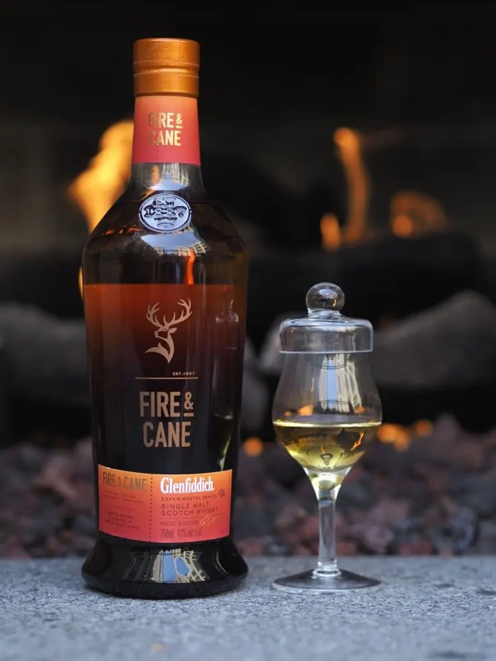 rượu glenfiddich fire & cane