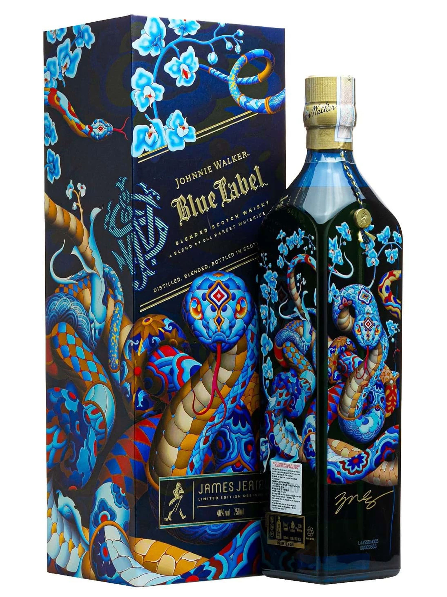 rượu johnnie walker blue năm rắn - year of snake 2025