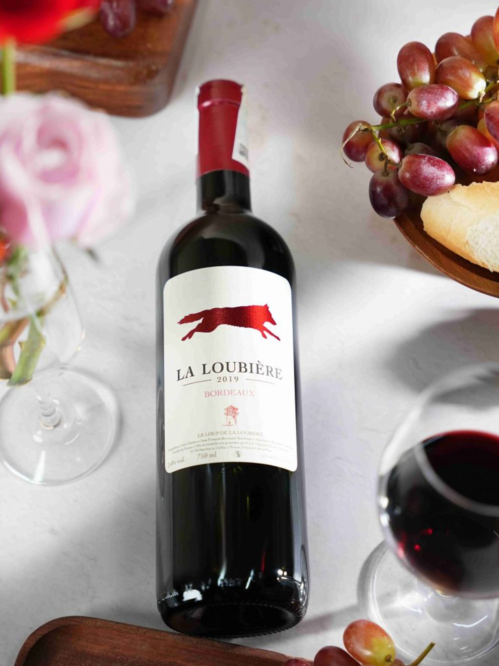 rượu vang le loup de la loubiere bordeaux (quà tết 2025)