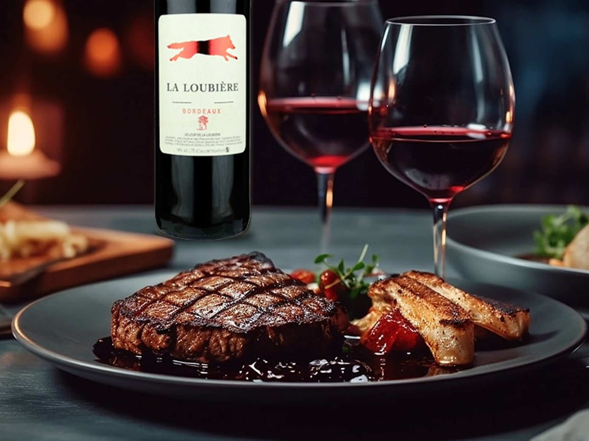 rượu vang le loup de la loubiere bordeaux (quà tết 2025)