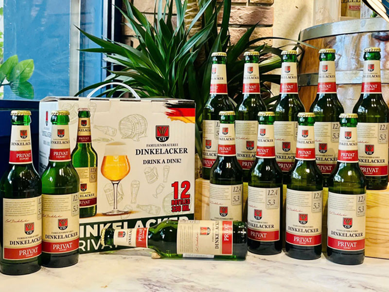 hộp quà bia đức dinkelacker privat export 12 chai/hộp hộp quà bia đức dinkelacker privat export 12 chai/hộp