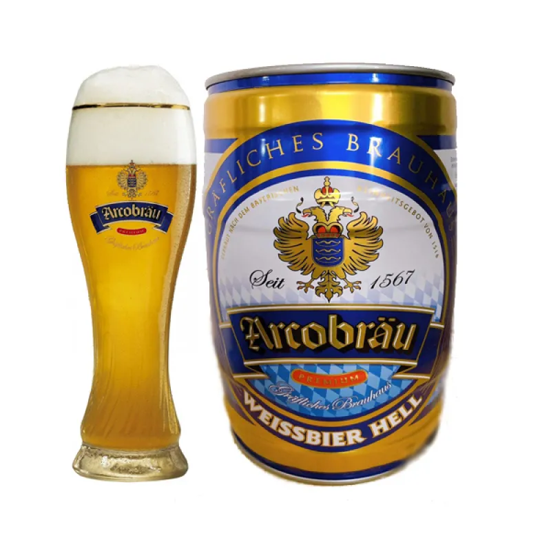 Bia arcobrau weissbier hell 5.3% bom 5l