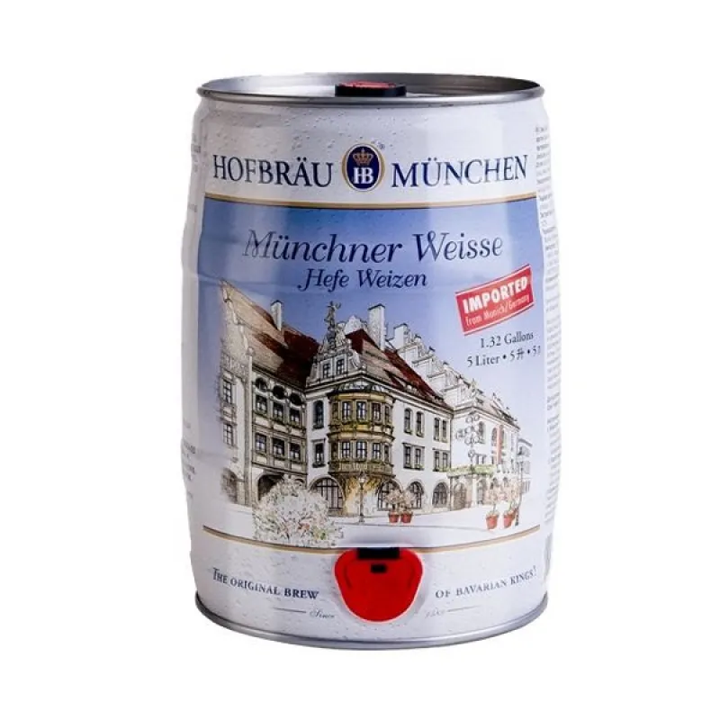 Bia hofbrau munchner weisse hefe weizen 5,1% bom 5l Bia hofbrau munchner weisse hefe weizen 5,1% bom 5l
