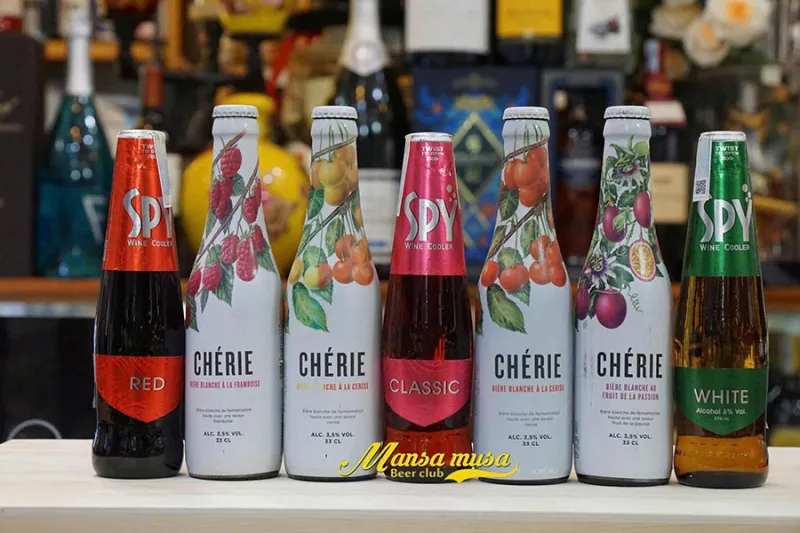 Combo 14 chai bia bỉ kết hợp rượu hoa quả