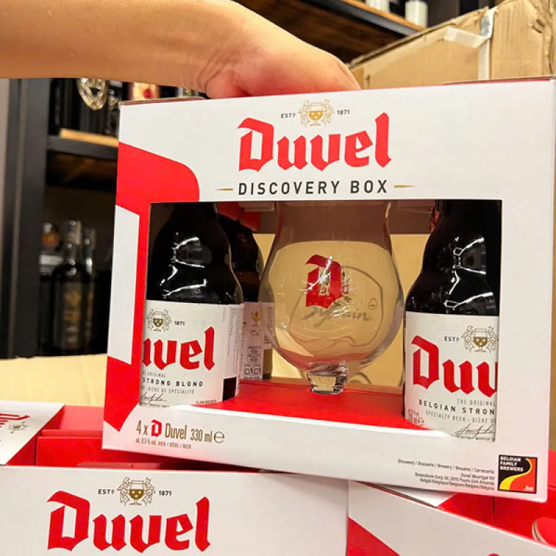 combo bia bỉ duvel 4 chai 330ml +1 ly combo bia bỉ duvel 4 chai 330ml +1 ly