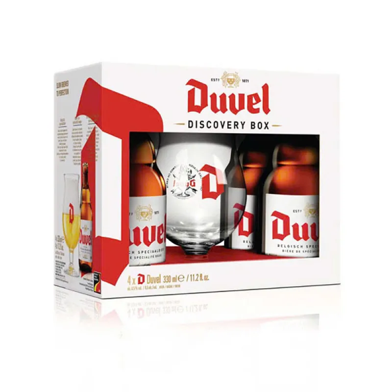 Combo bia bỉ duvel 4 chai 330ml +1 ly