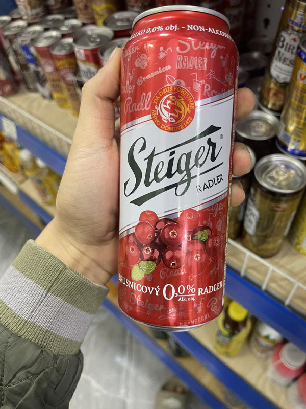 bia steiger brusnicovy radler