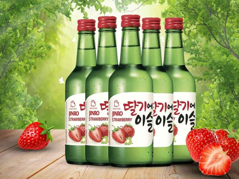 rượu soju jinro strawberry rượu soju jinro strawberry