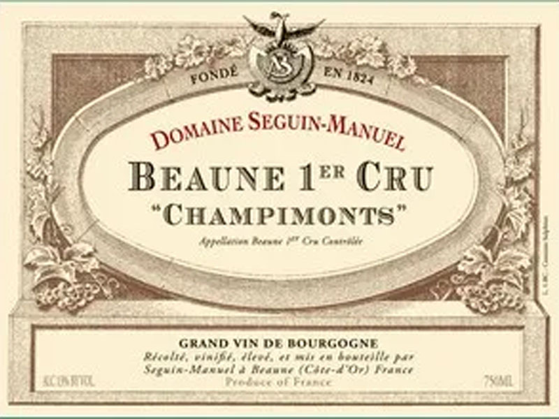 rượu vang champimonts beaune 1er cru domaine seguin-manuel