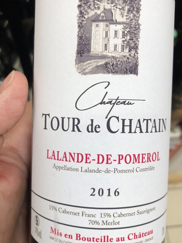 rượu vang château tour de chatain