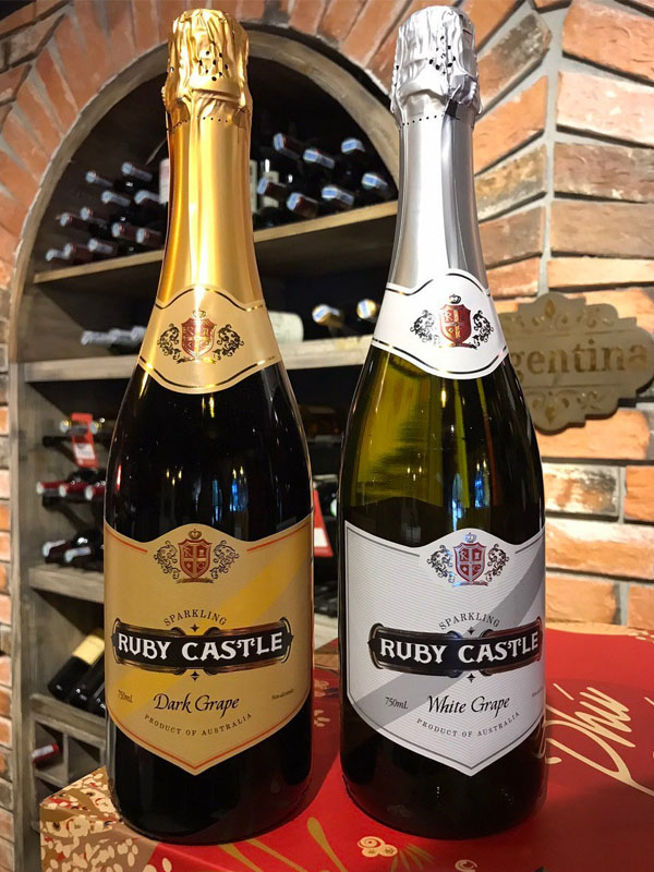  rượu vang không cồn sparkling ruby castle white grape