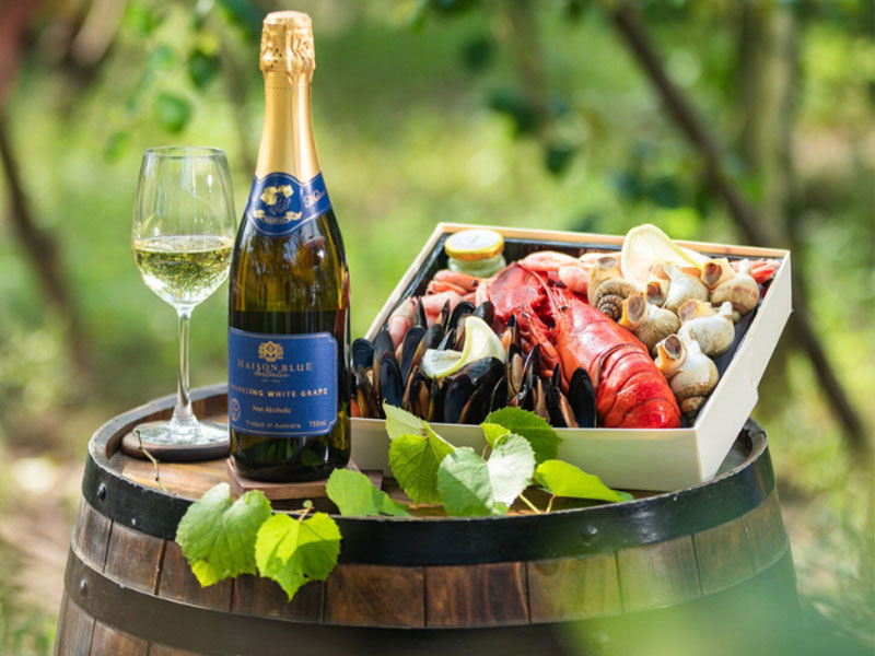 rượu vang không cồn úc sparkling white grape