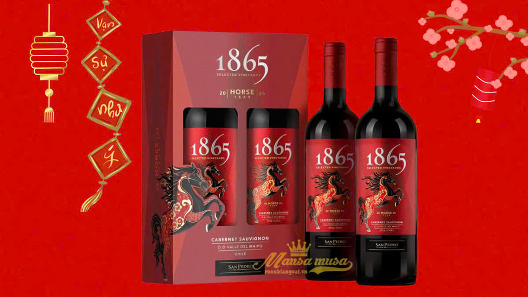 chọn rượu vang 1865 đỏ chile biếu tết 2026 chuẩn vị