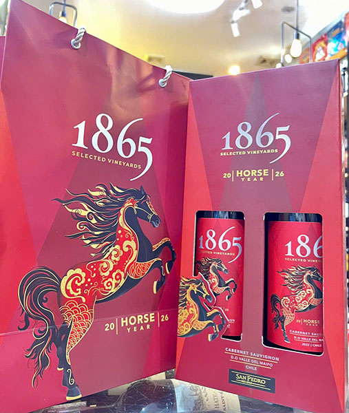 chọn rượu vang 1865 đỏ chile biếu tết 2026 chuẩn vị