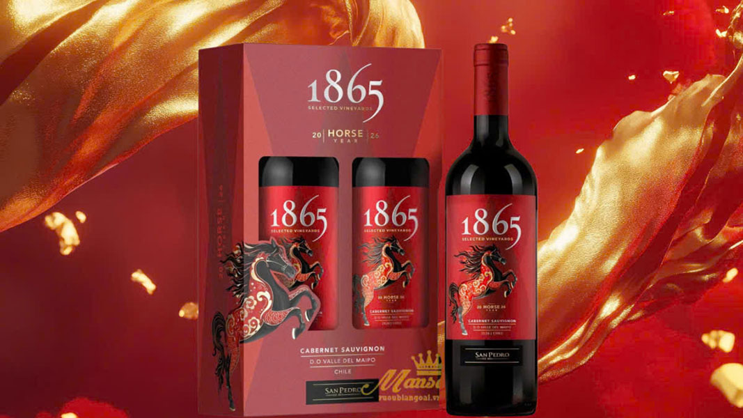 giá hộp quà rượu vang đỏ 1865 tết 2026 mới nhất