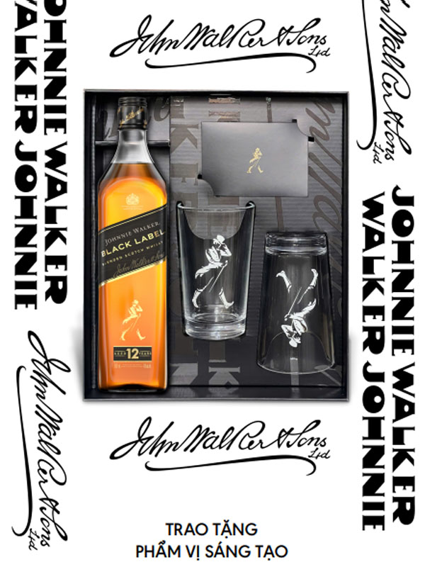 rượu johnnie walker black label 12 hộp quà tết 2026