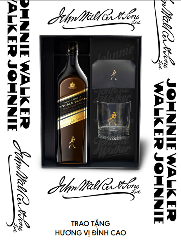 rượu johnnie walker double black hộp quà tết 2026