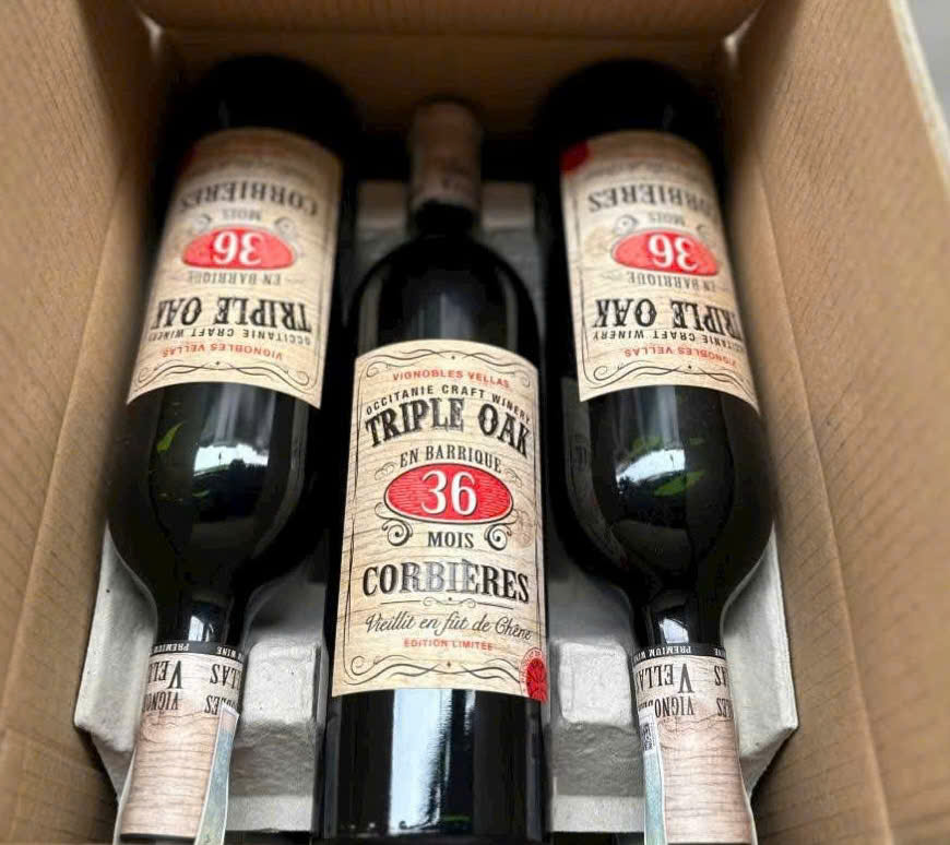 Rượu vang pháp triple oak 36 mois corbières